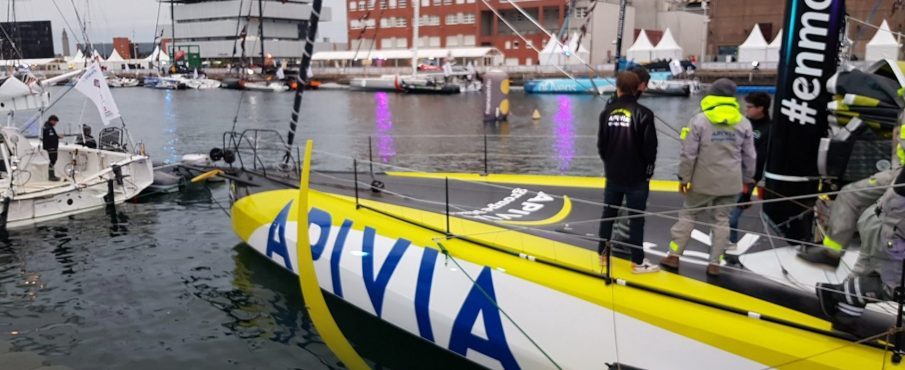Jour J : suivez le départ de l’Imoca APIVIA sur la Transat Jacques Vabre 